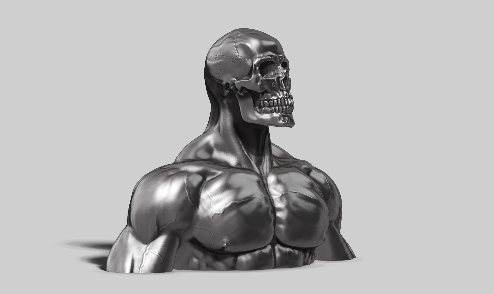 Skull head human a01 3D print model 3D print model_5