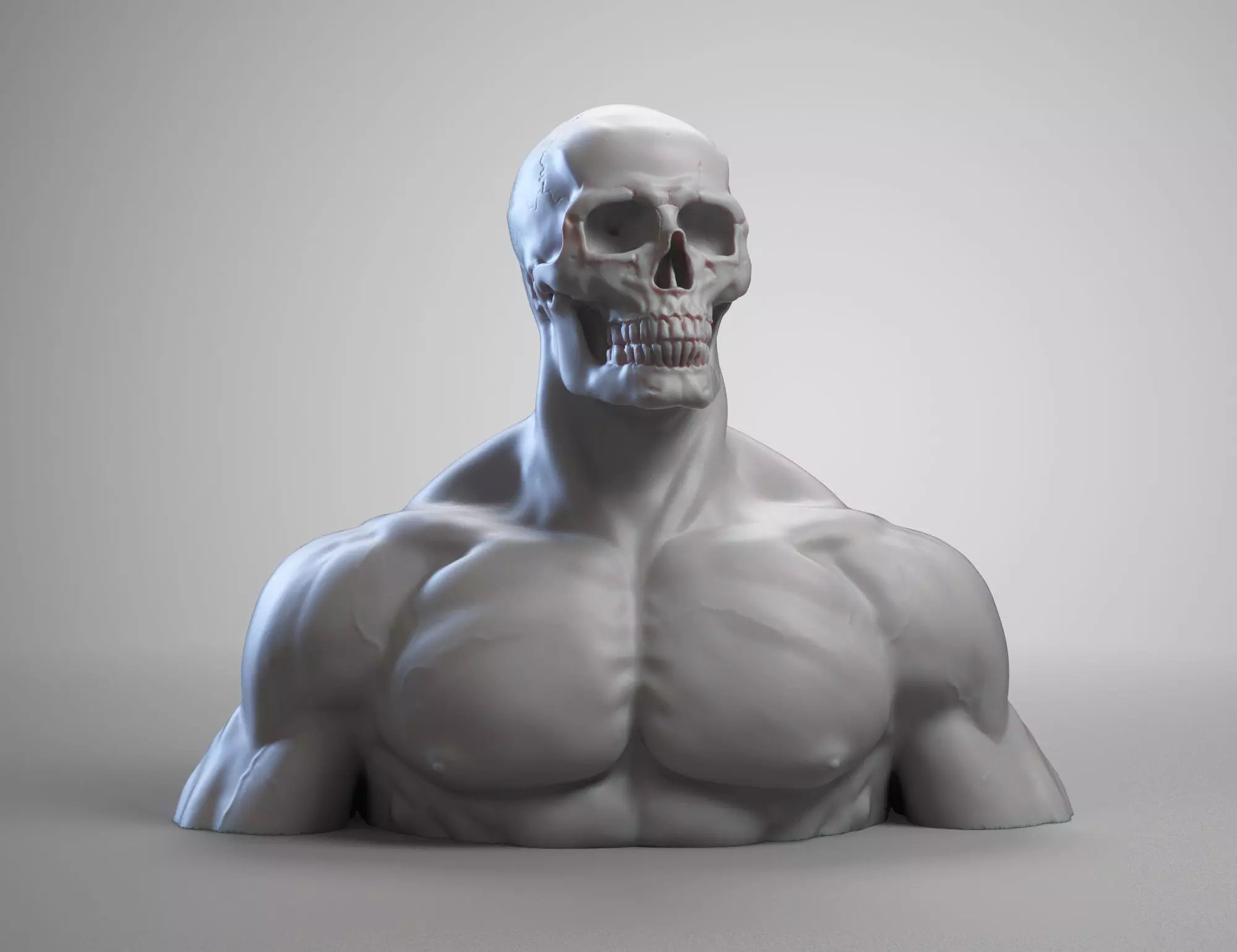 Skull head human a01 3D print model 3D print model_0