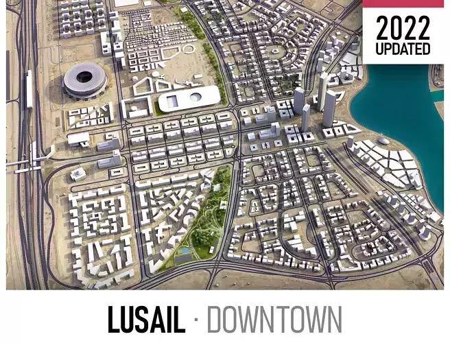 Lusail Low-poly 3D model