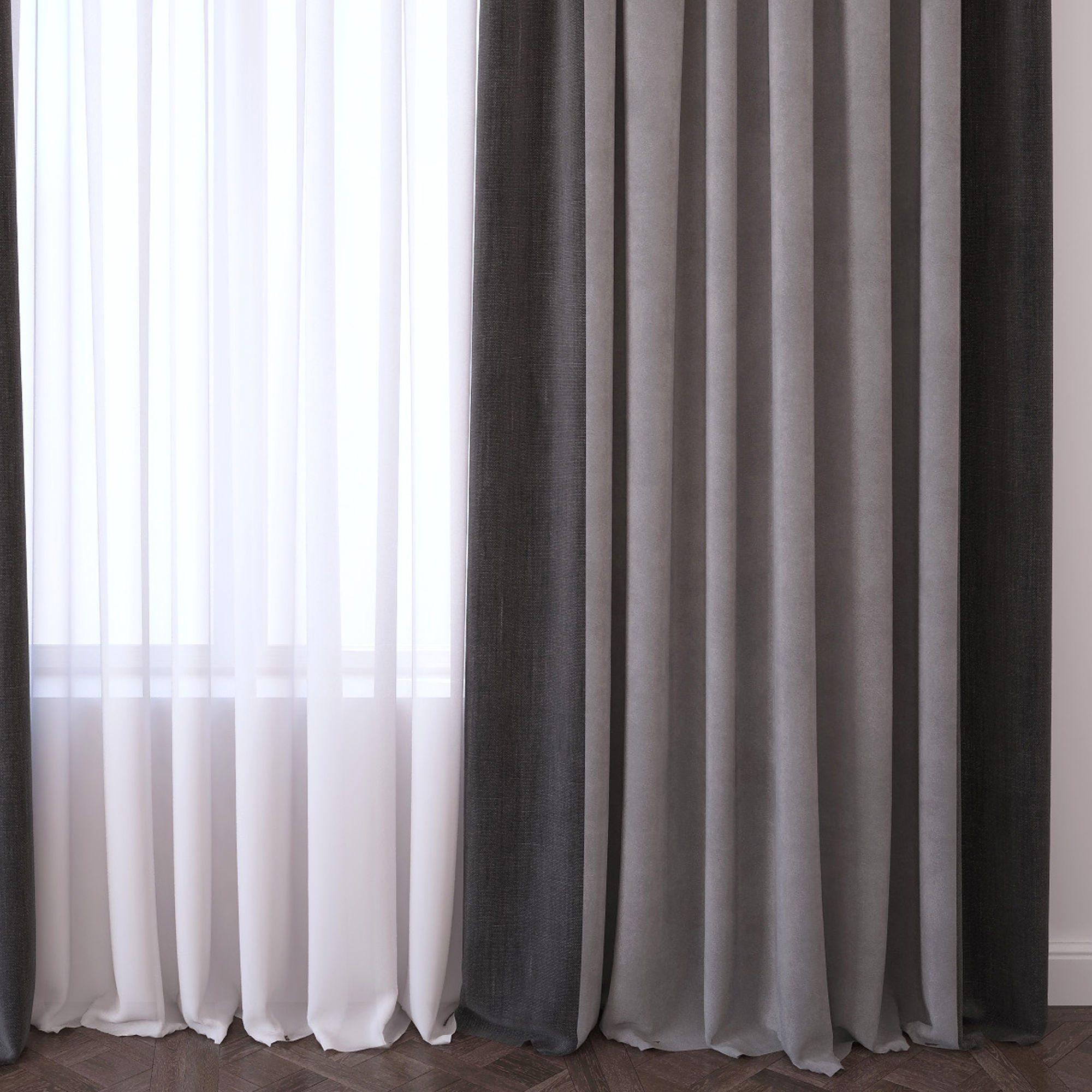 Set 90 Curtains 3D model_4