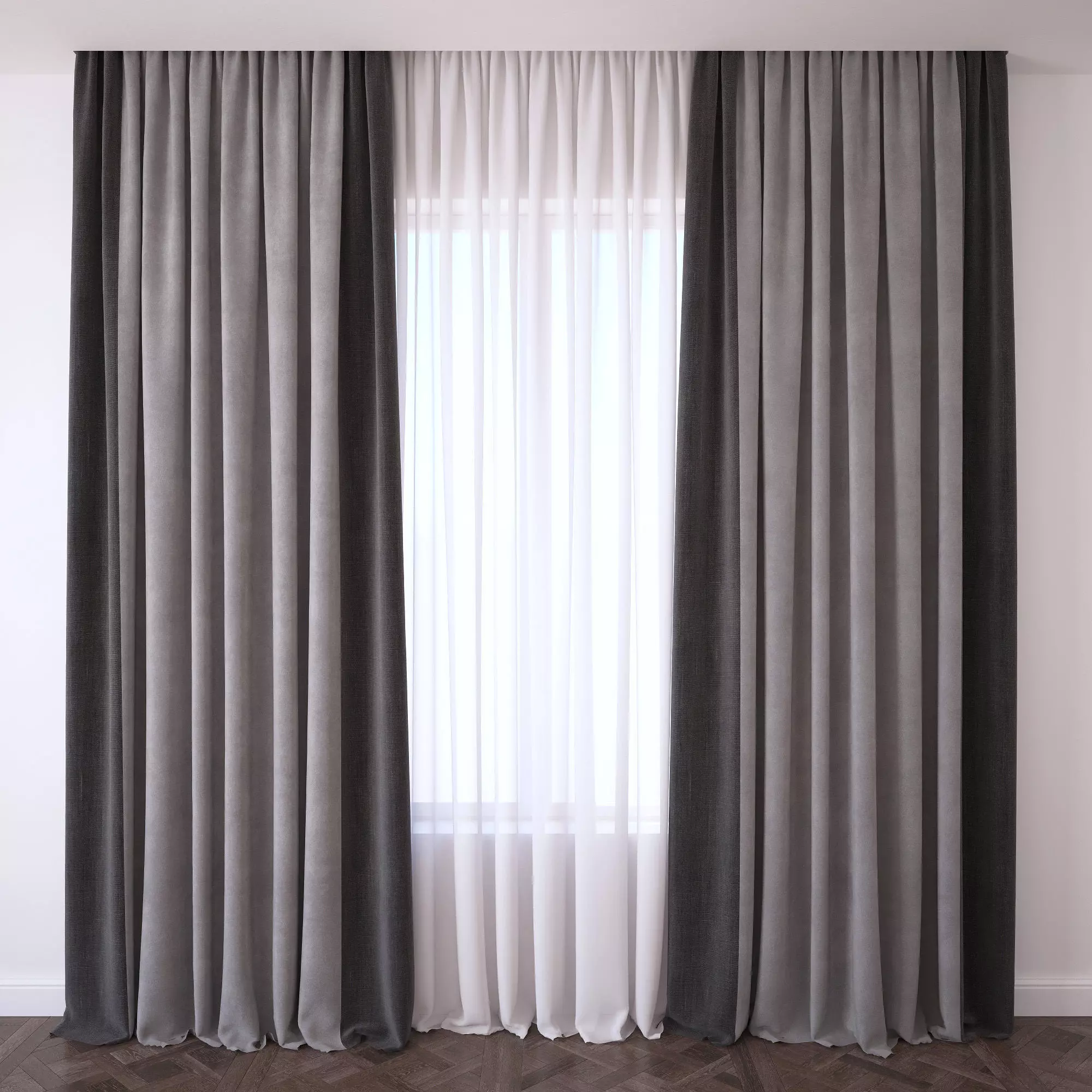 Set 90 Curtains 3D model_0