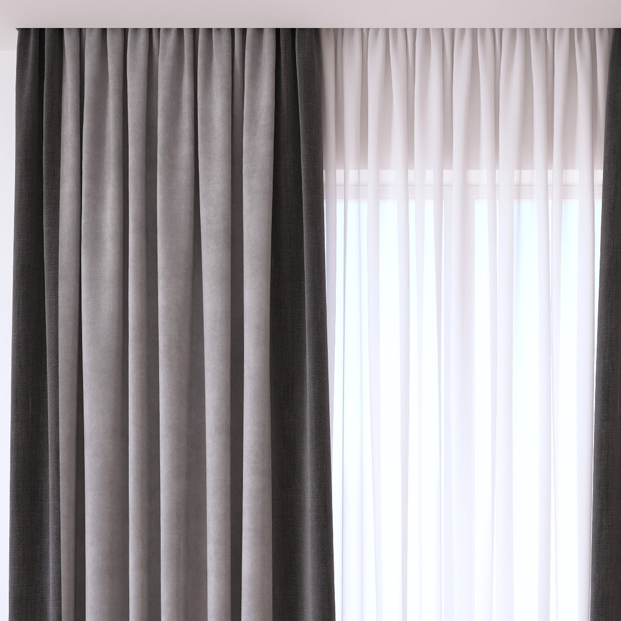 Set 90 Curtains 3D model_3