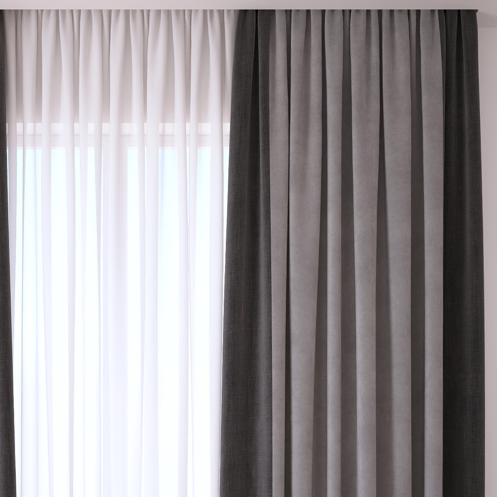 Set 90 Curtains 3D model_2