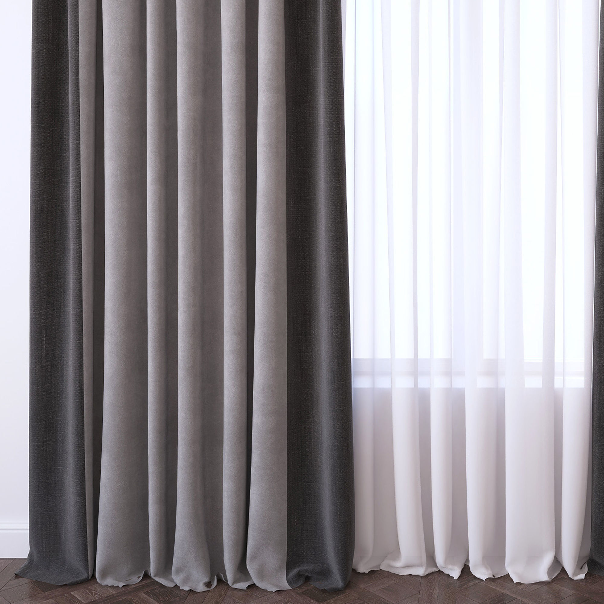 Set 90 Curtains 3D model_1