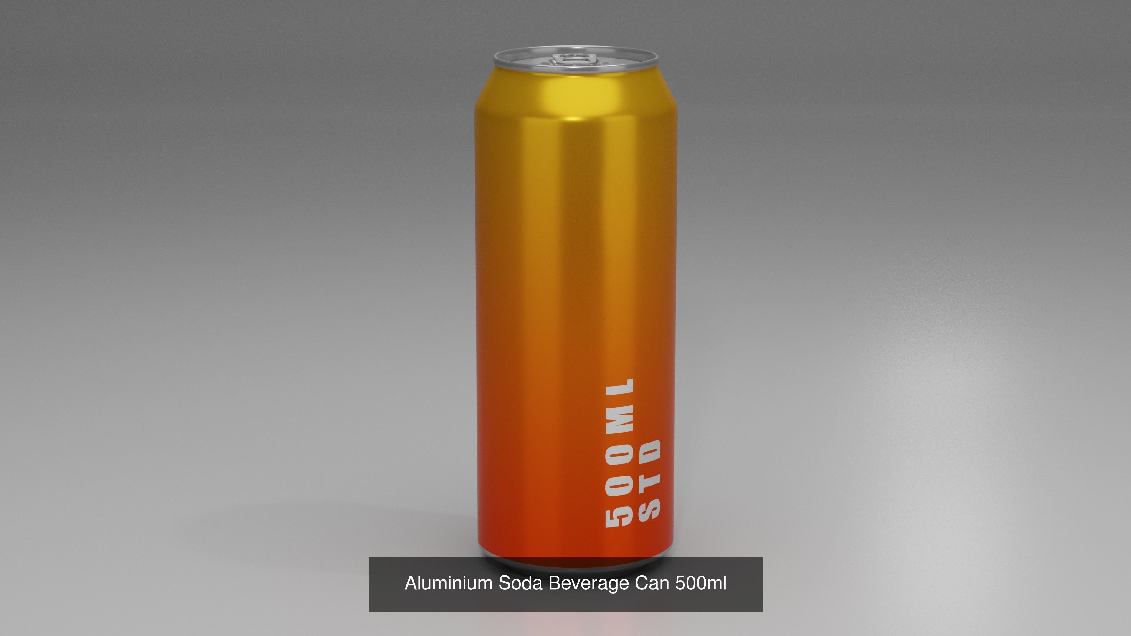 Realistic Aluminium Soda Beverage Can real size Collection 3D model_5