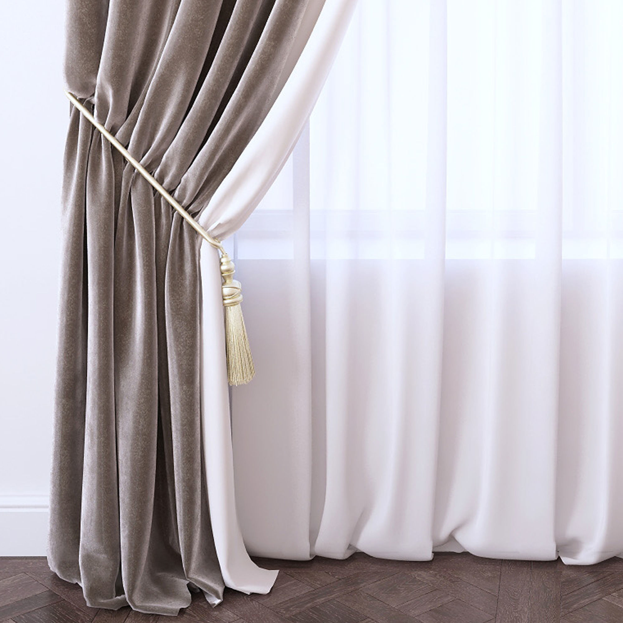 Set 93 Curtains 3D model_4