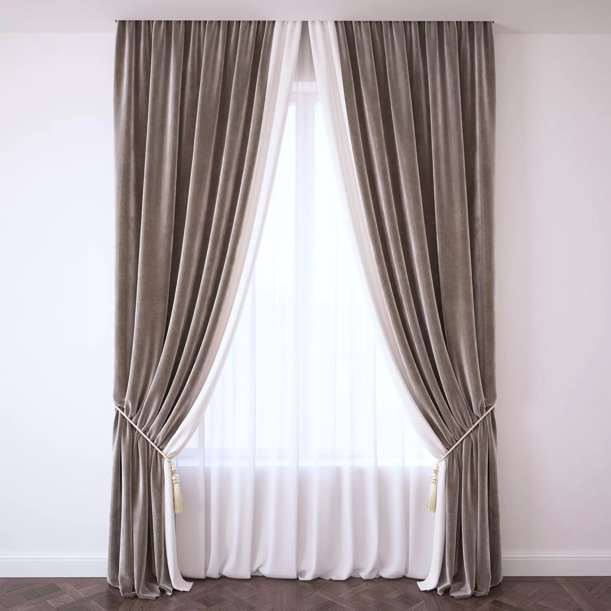 Set 93 Curtains 3D model_0