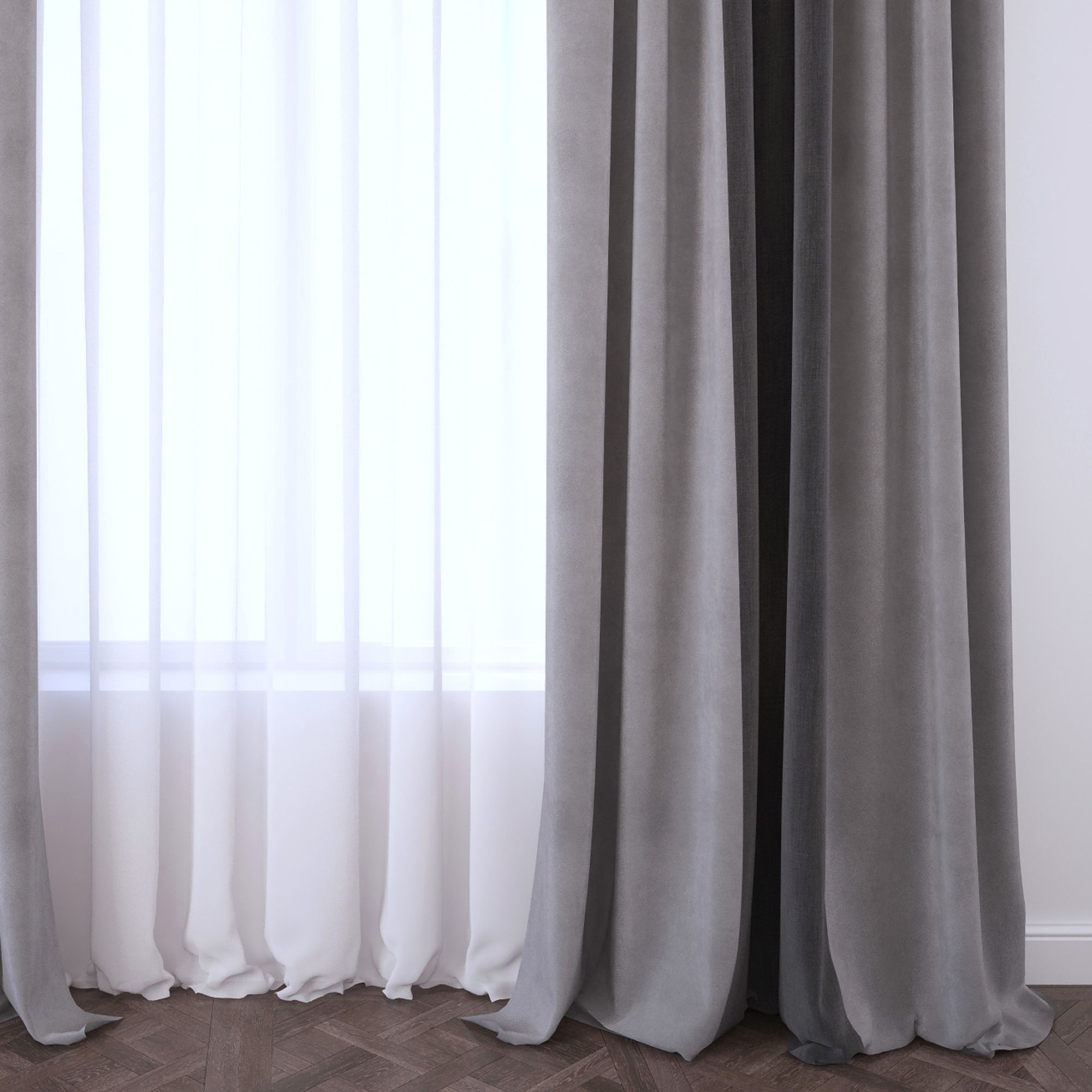 Set 98 Curtains 3D model_3