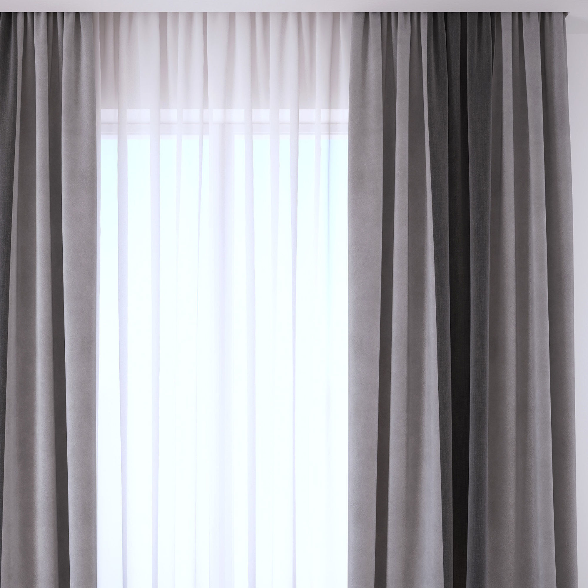 Set 98 Curtains 3D model_2