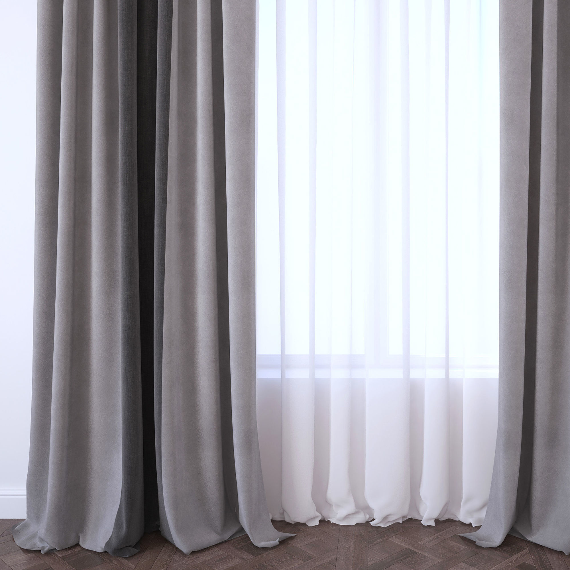 Set 98 Curtains 3D model_1