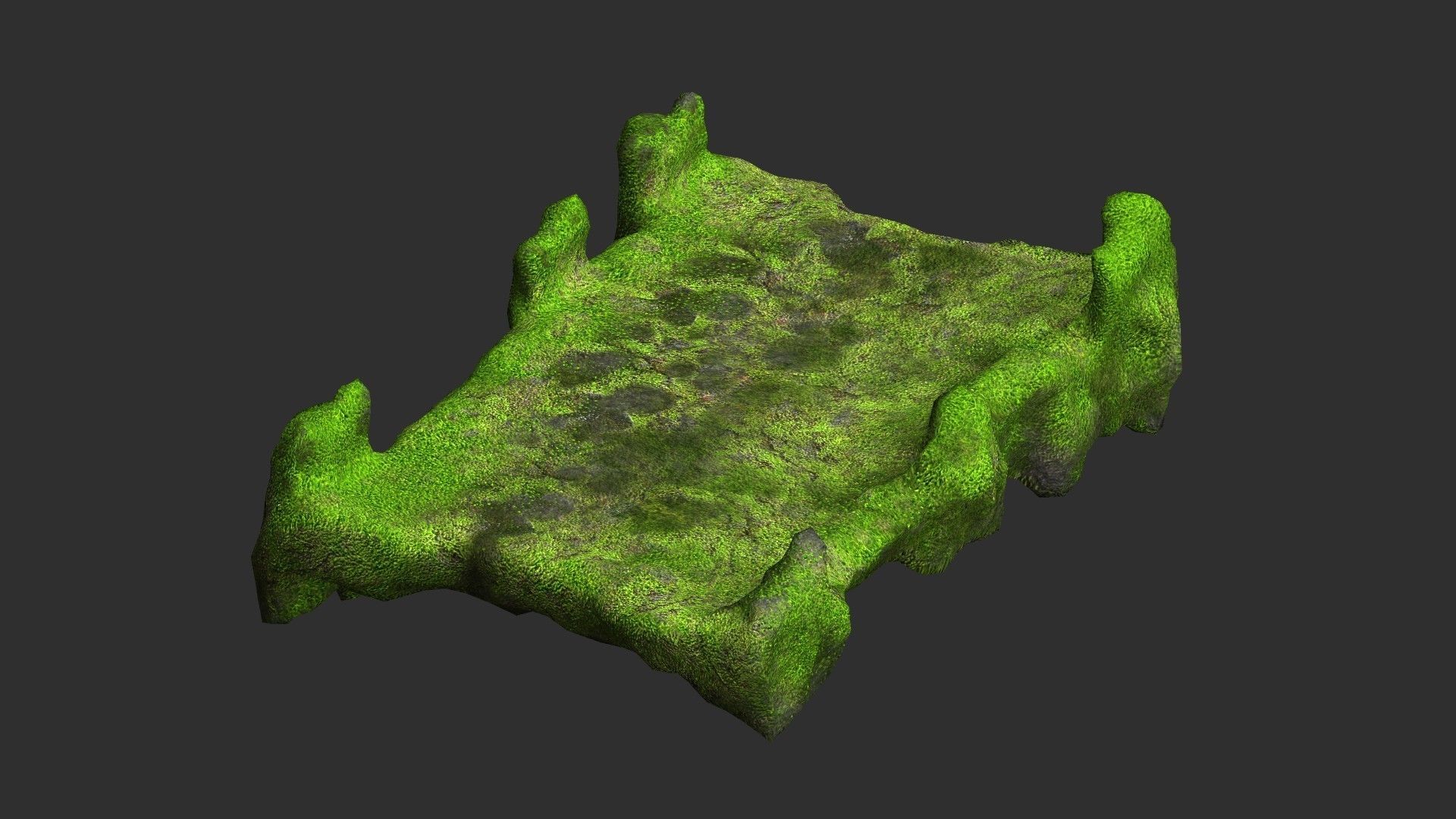 Stone Bridge - Moss 2 Low-poly 3D model_7