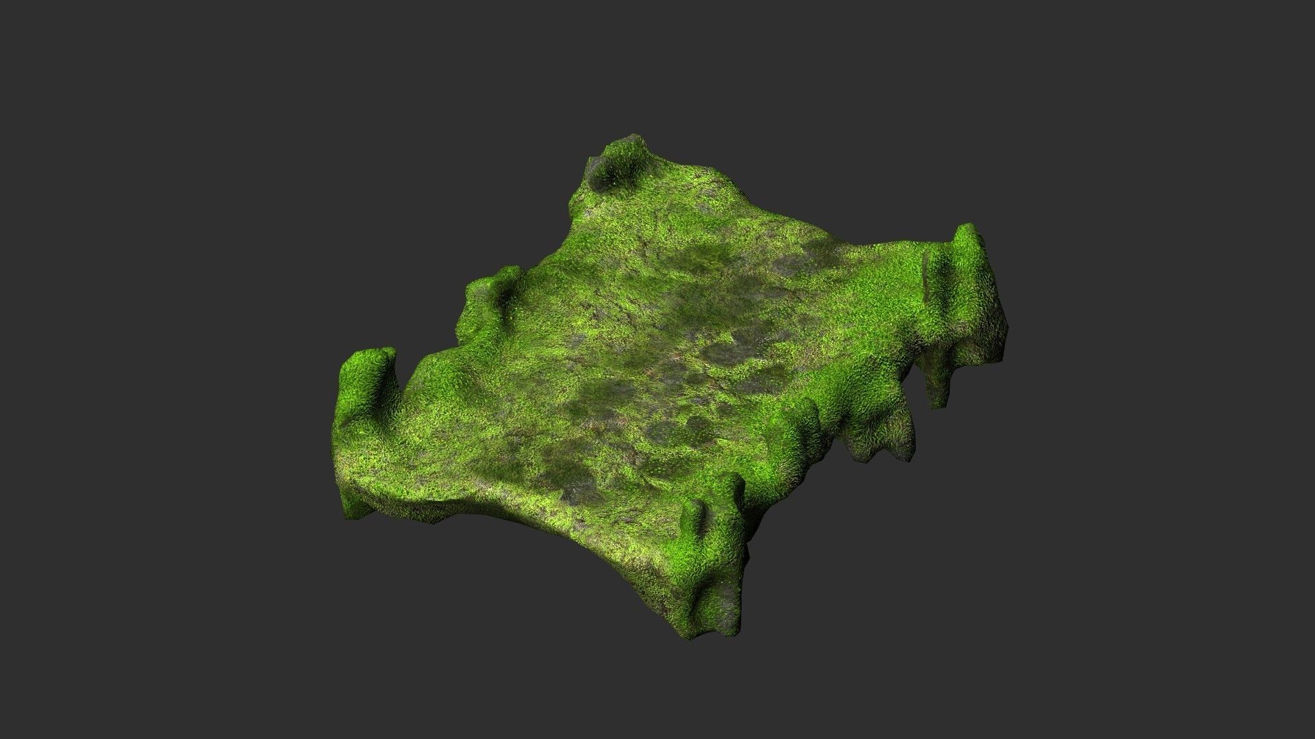 Stone Bridge - Moss 2 Low-poly 3D model_1