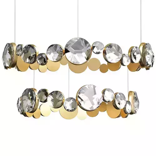 Ring Horizontal Chandelier With Crystals