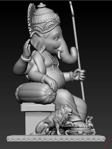 Ganesh Idol 3D Printable model 1 3D print model_3