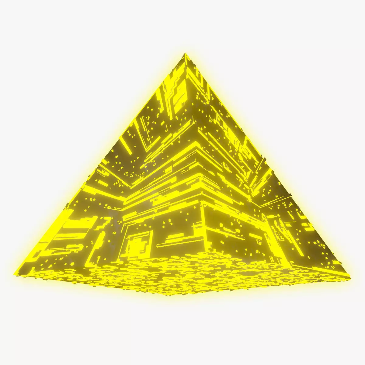 City of the gods - Spaceship Pyramid 3D Models Low Poly Low-poly 3D model_0