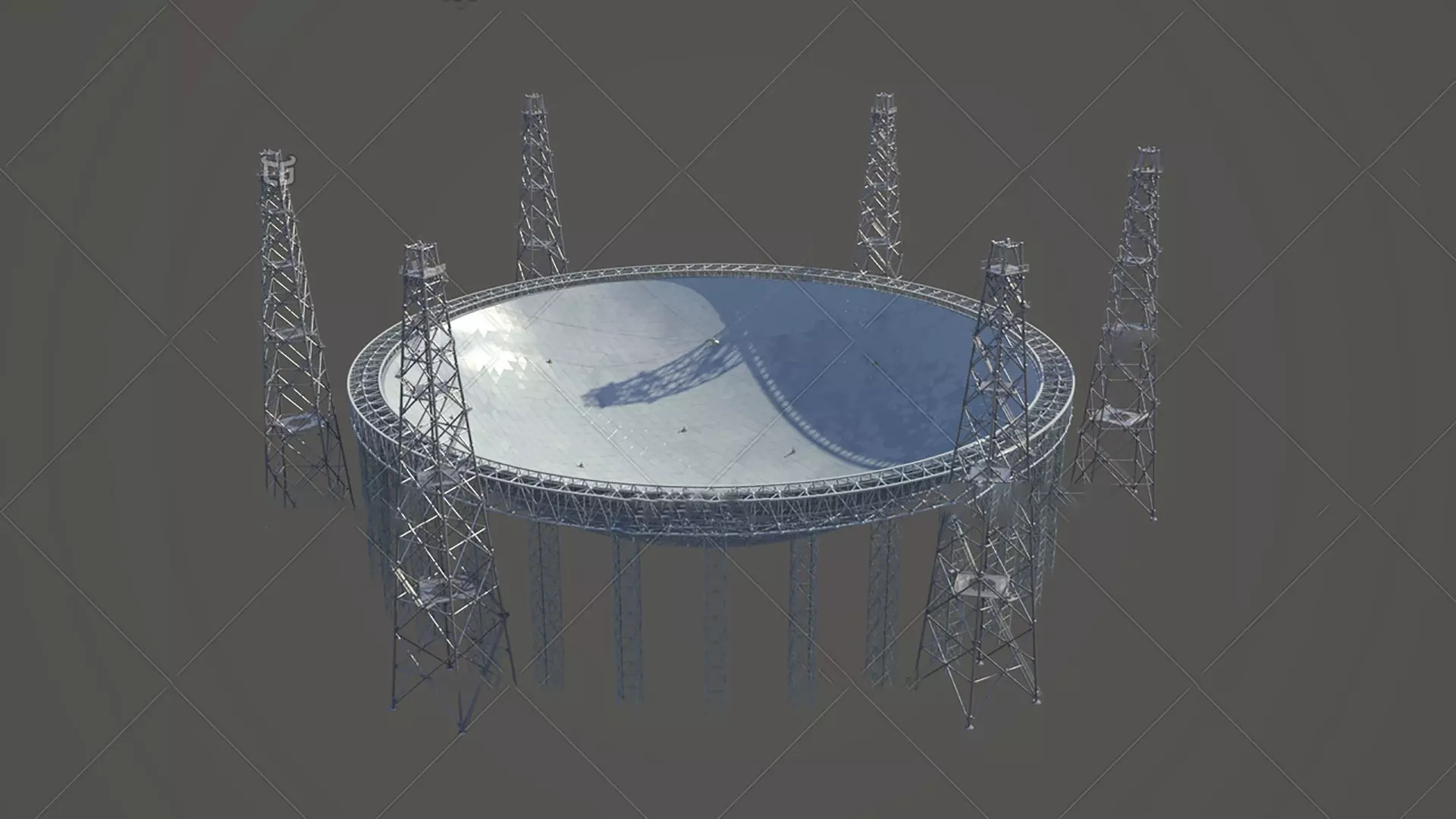 Fast radio telescope 3D model_0