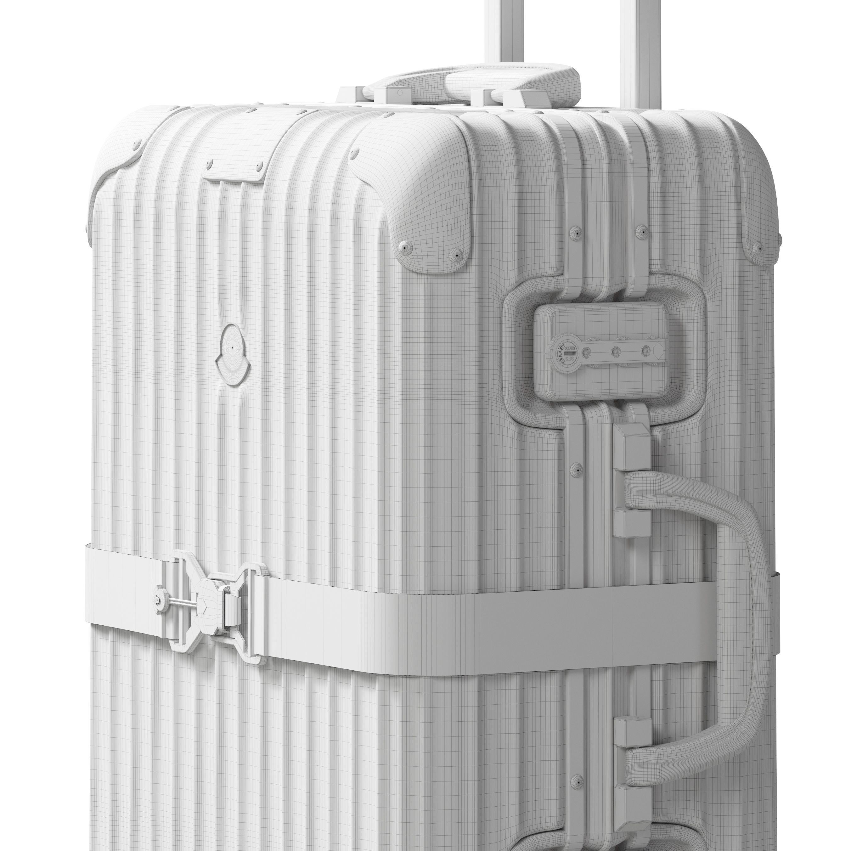 Moncler Rimowa Suitcase 3D model_9