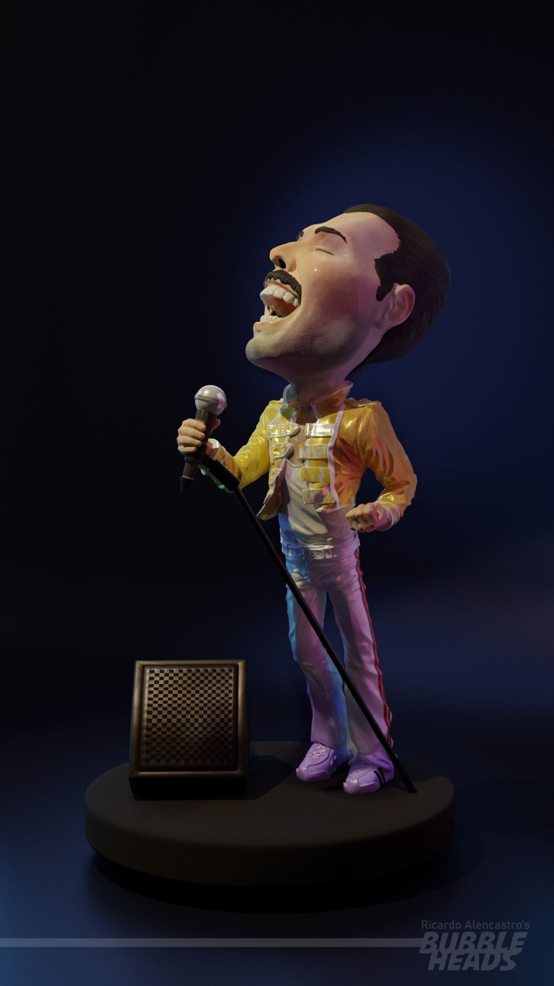 Freddie Mercury - Bubble Head 3D print model_8