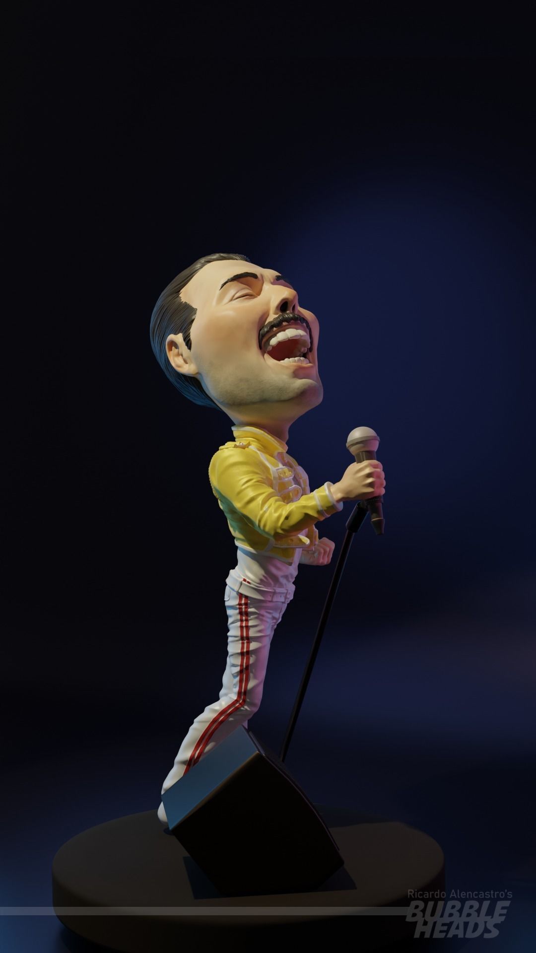 Freddie Mercury - Bubble Head 3D print model_4