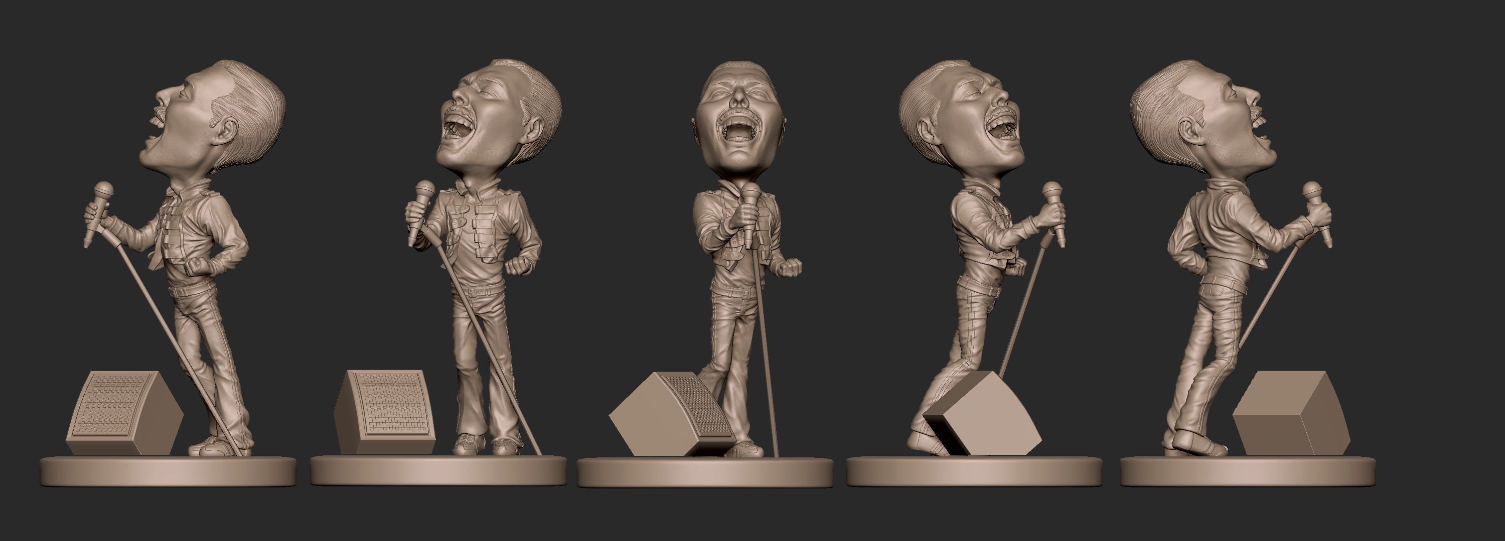 Freddie Mercury - Bubble Head 3D print model_6