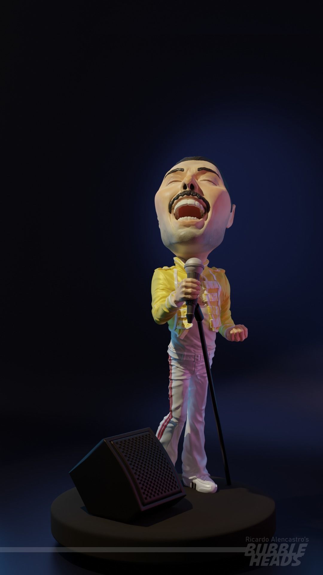Freddie Mercury - Bubble Head 3D print model_1
