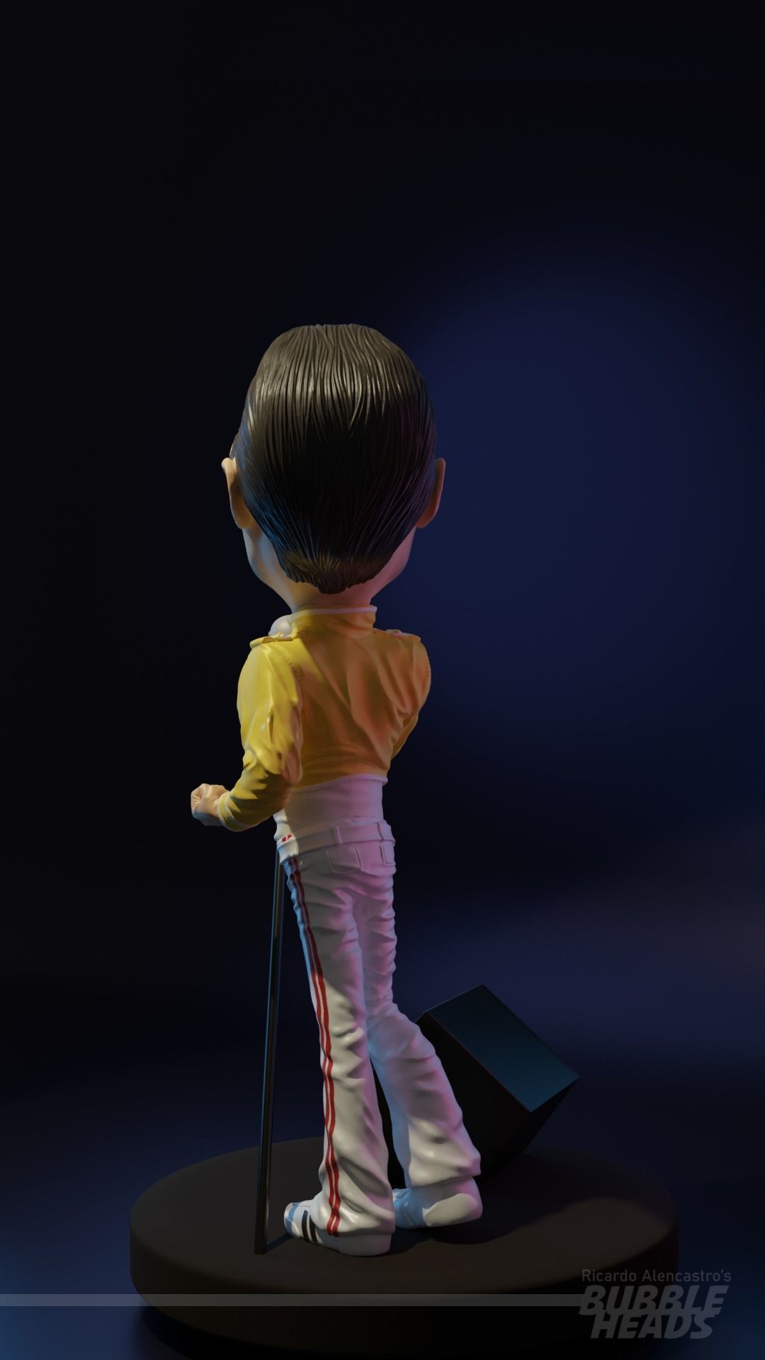 Freddie Mercury - Bubble Head 3D print model_2