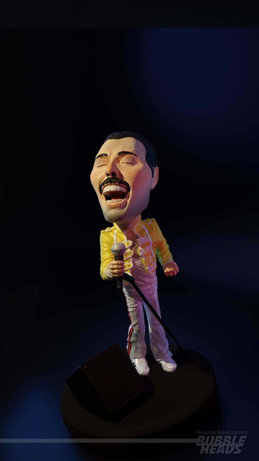 Freddie Mercury - Bubble Head 3D print model_3