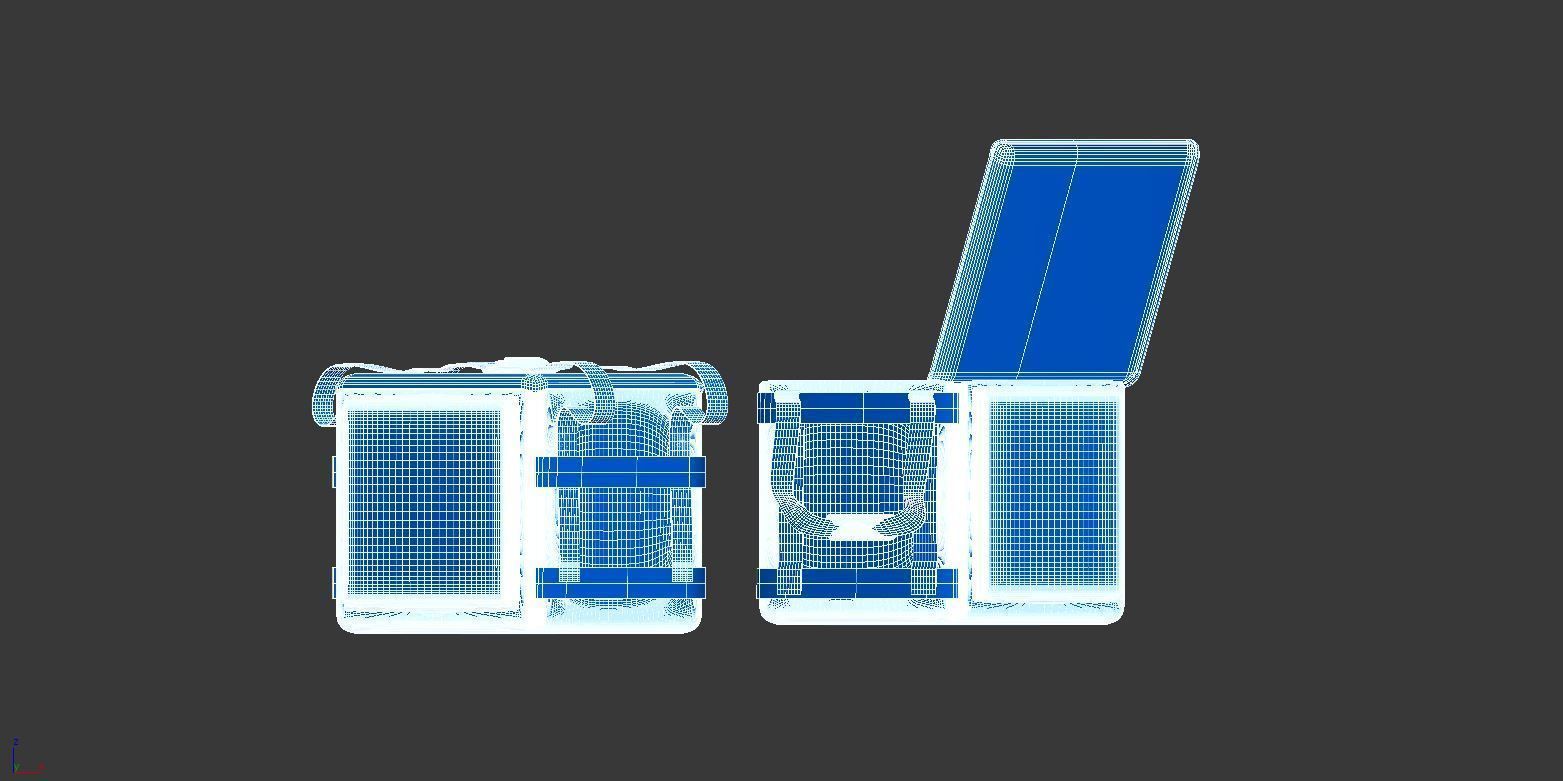 Square Delivery Bag 3D model_8