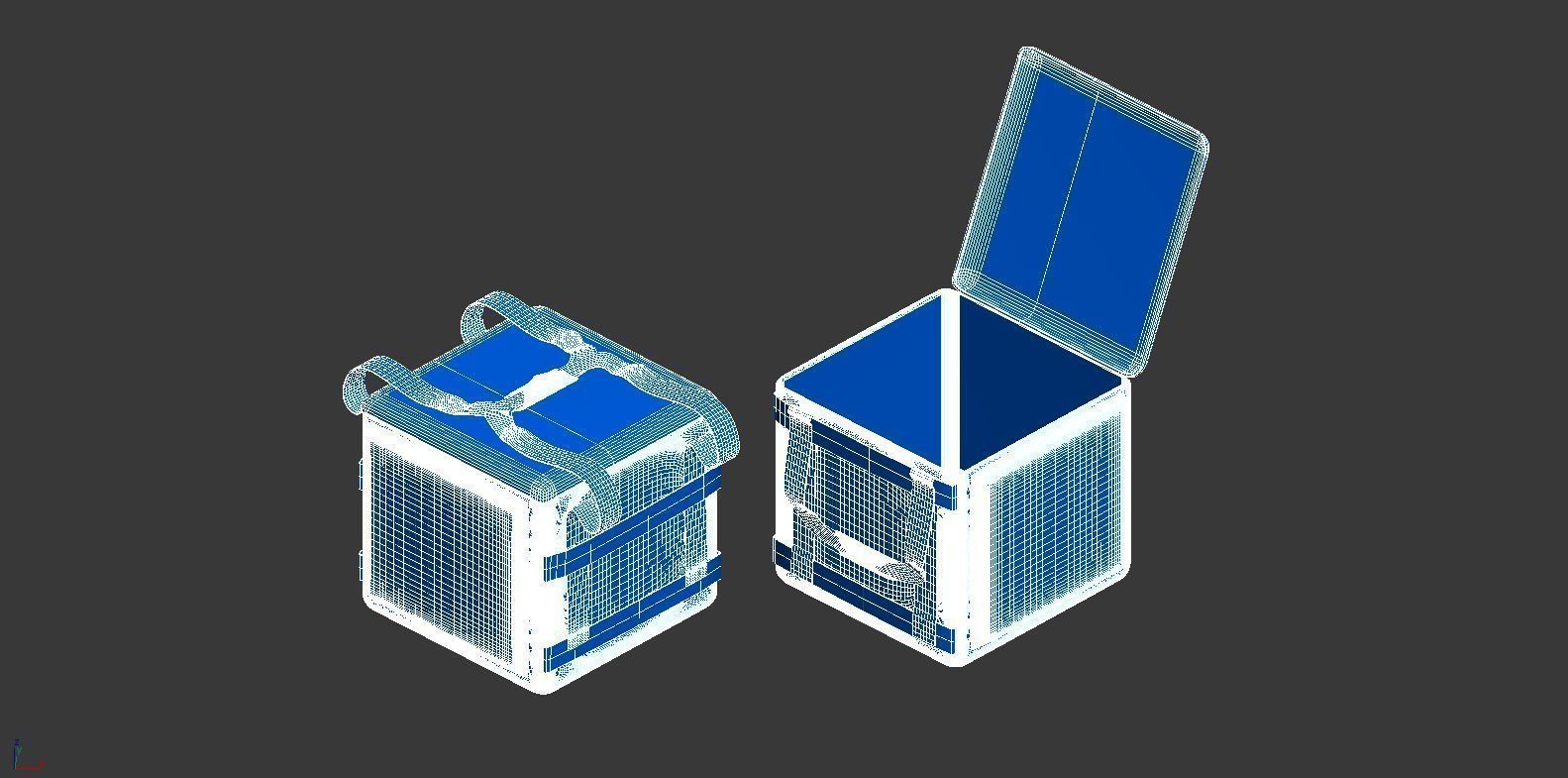 Square Delivery Bag 3D model_9