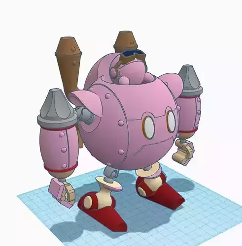 Robobot Custom Kirby Amiibo and Display Stand 3D print model