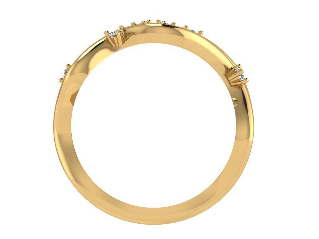 Ring296 gold ring with diamonds 3D print model_2