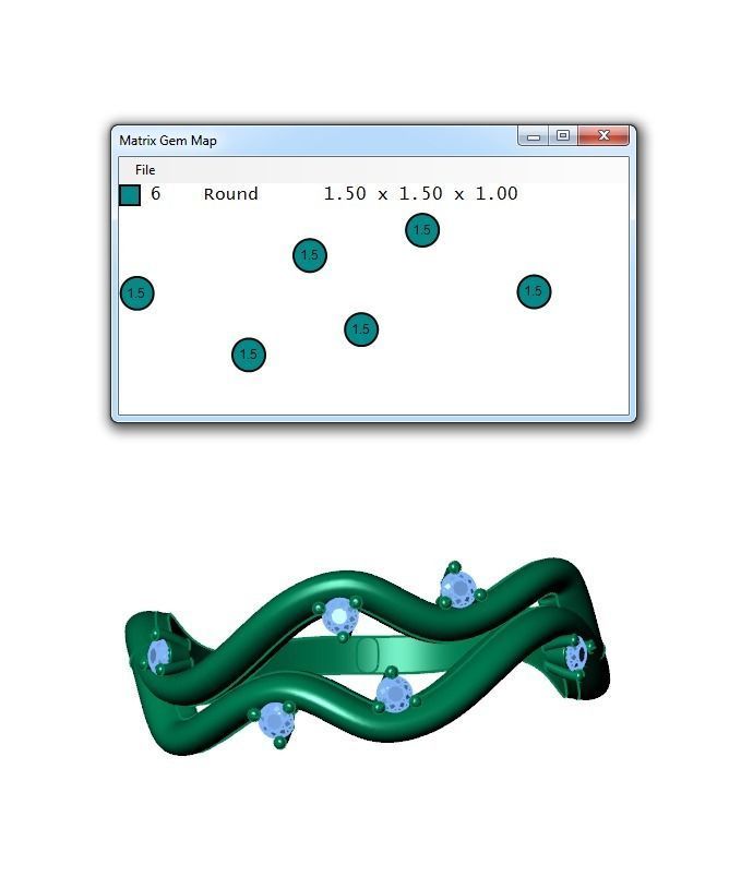 Ring296 gold ring with diamonds 3D print model_6