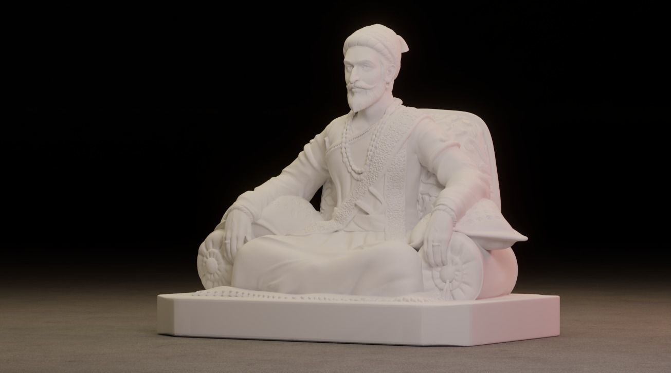 Shivaji Maharaj 3D Printable Model 2 3D print model_5