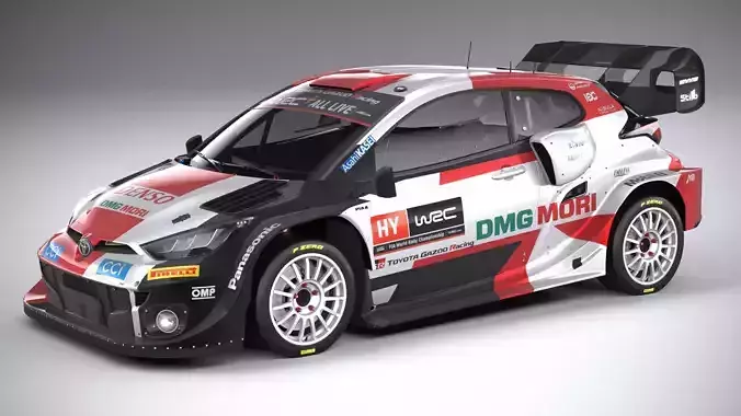 Toyota Yaris GR WRC 2022 LowPoly 3D model