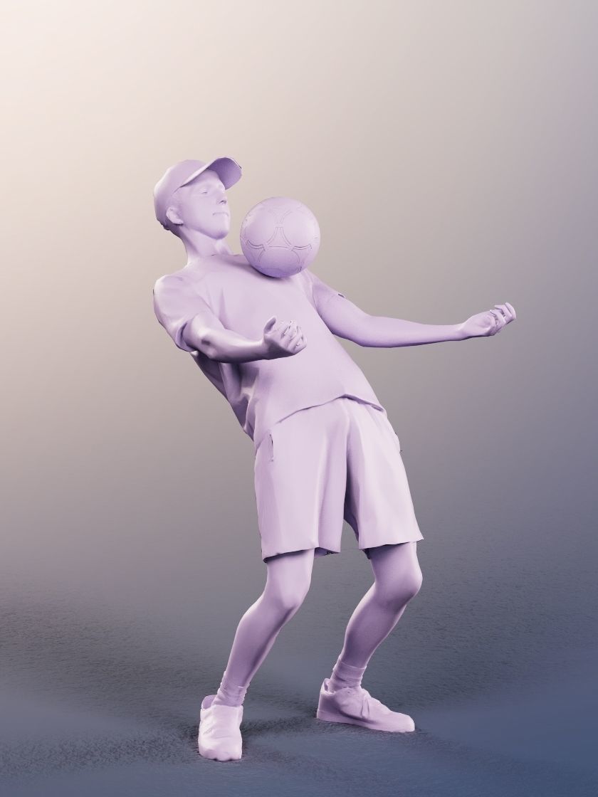 Max 13126 - Young Man Playing Soccer Low-poly 3D model_4