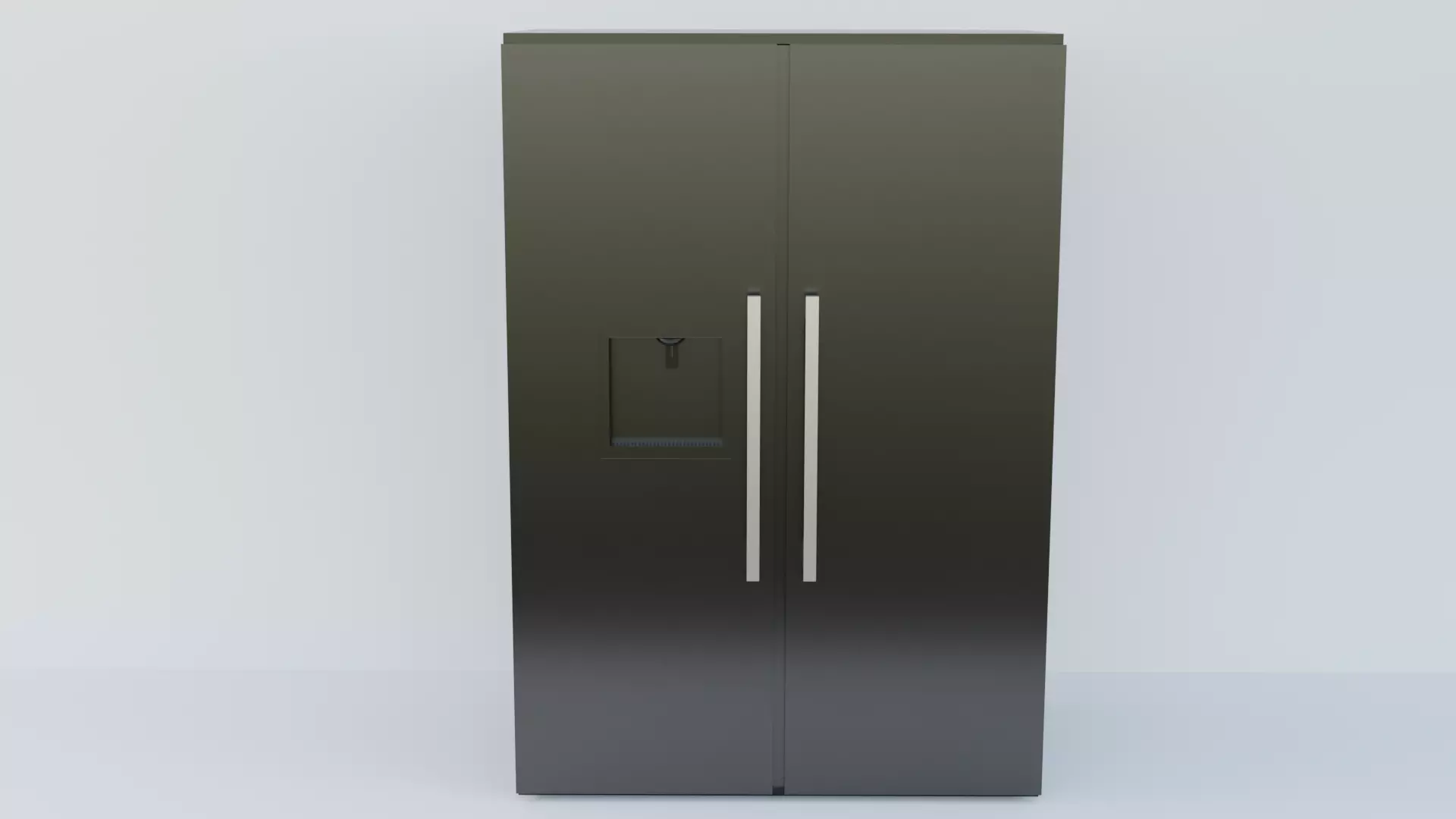 double door water tank refrigerator 3D model