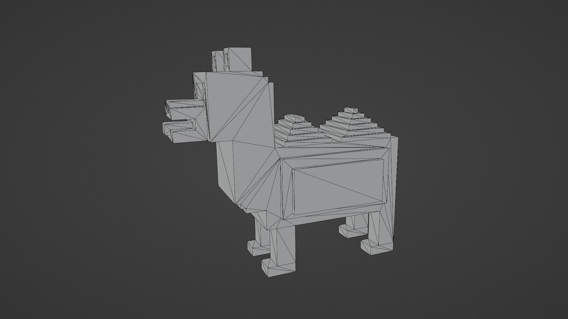 Voxel Camel Low-poly 3D model_12