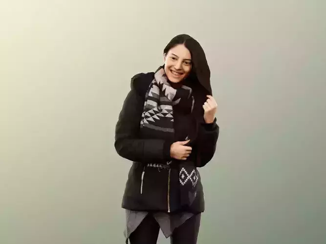 Yade 12934 - Standing Woman In Winter Outfit