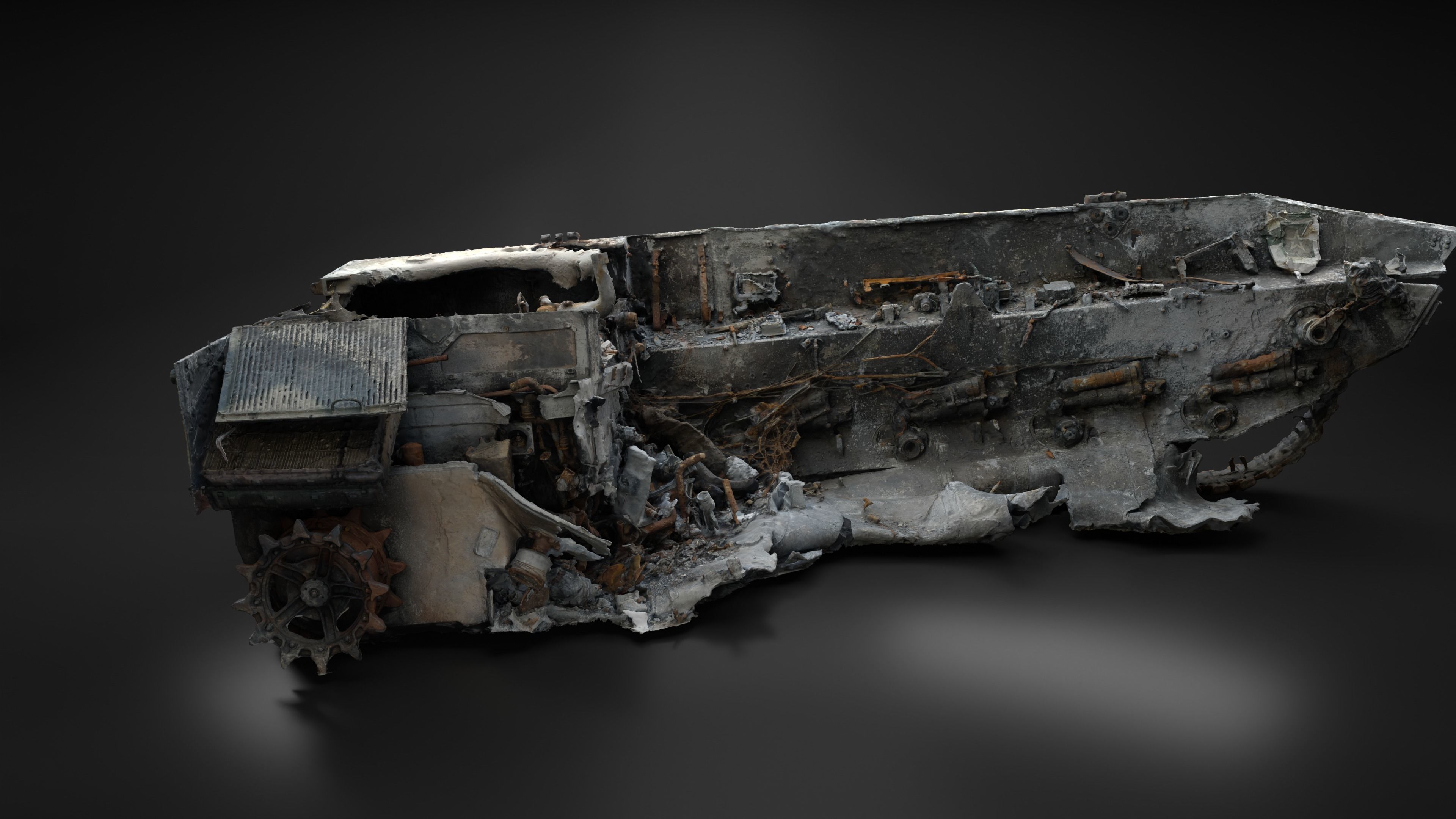 Destroyed and burnt Russian BMD-4M Photoscan 3D model_16