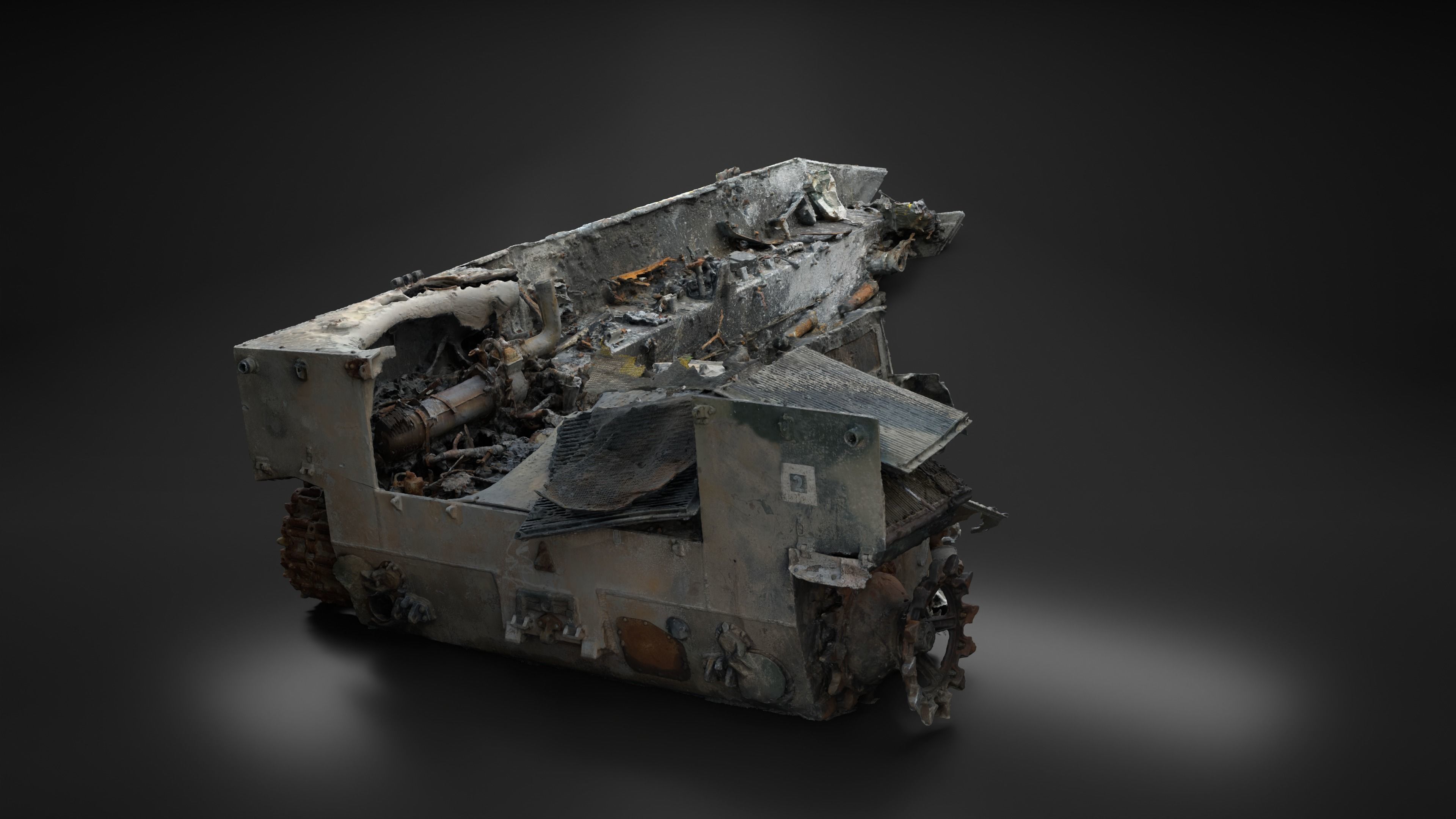 Destroyed and burnt Russian BMD-4M Photoscan 3D model_20