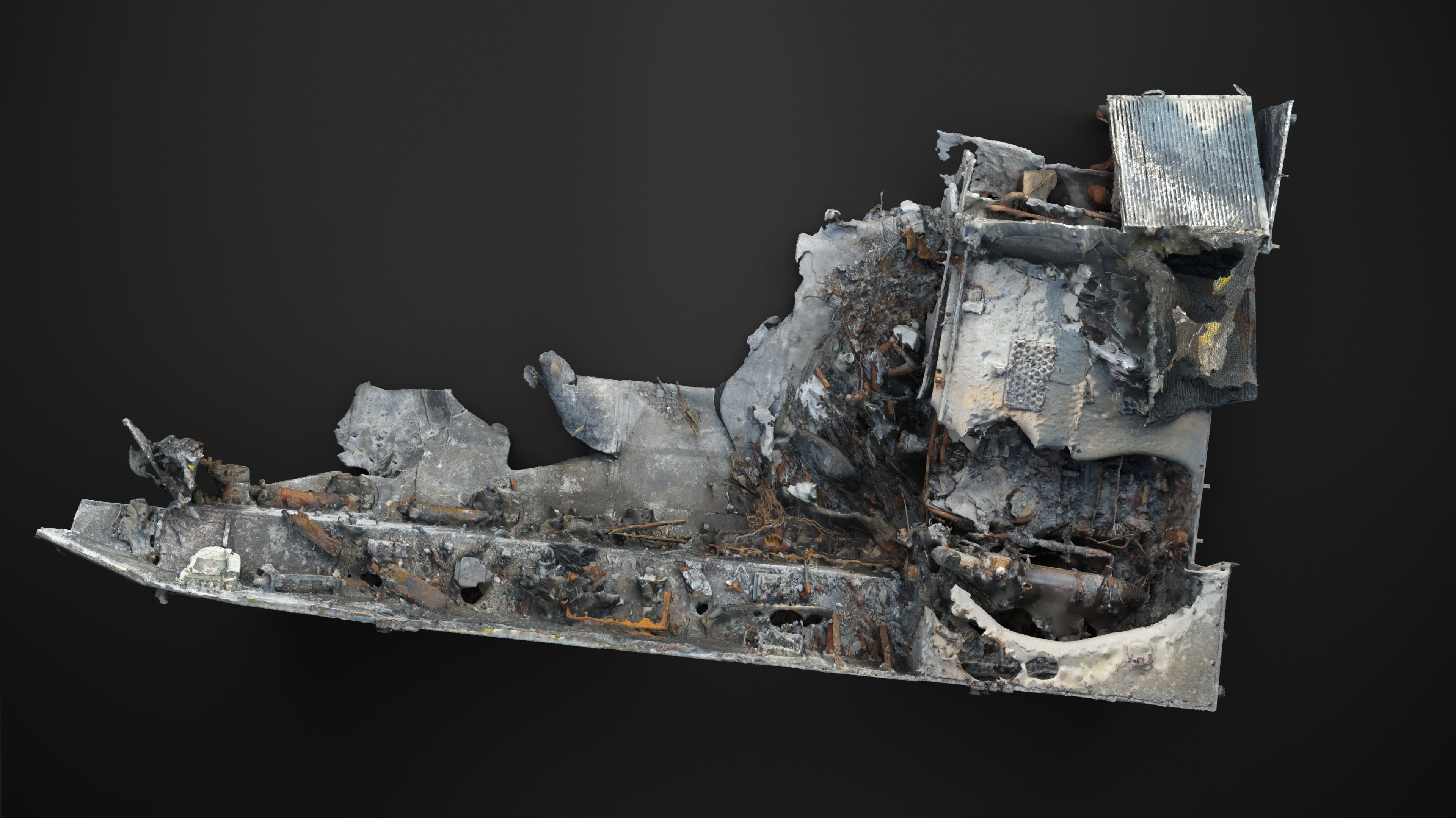 Destroyed and burnt Russian BMD-4M Photoscan 3D model_30