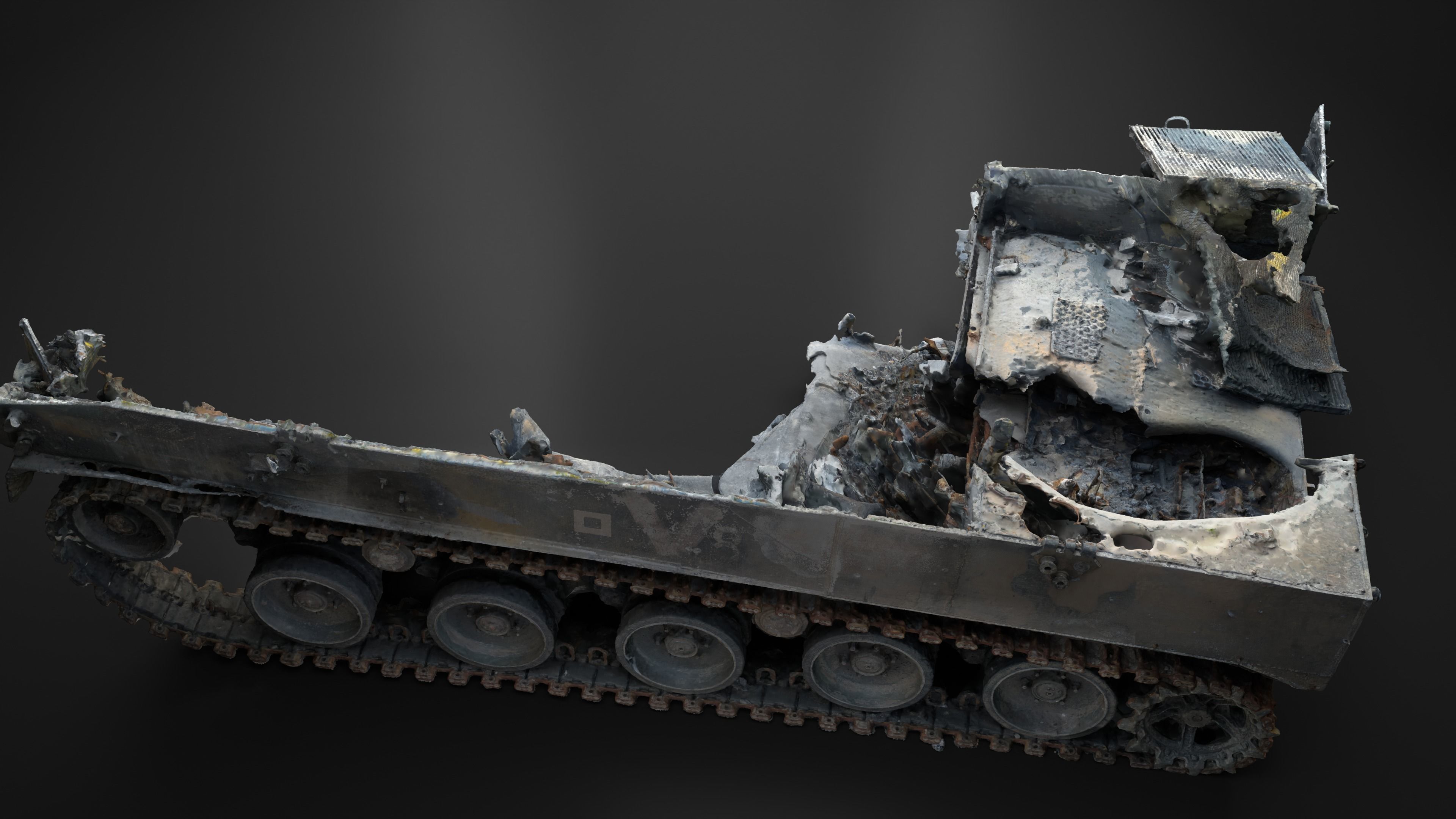 Destroyed and burnt Russian BMD-4M Photoscan 3D model_28
