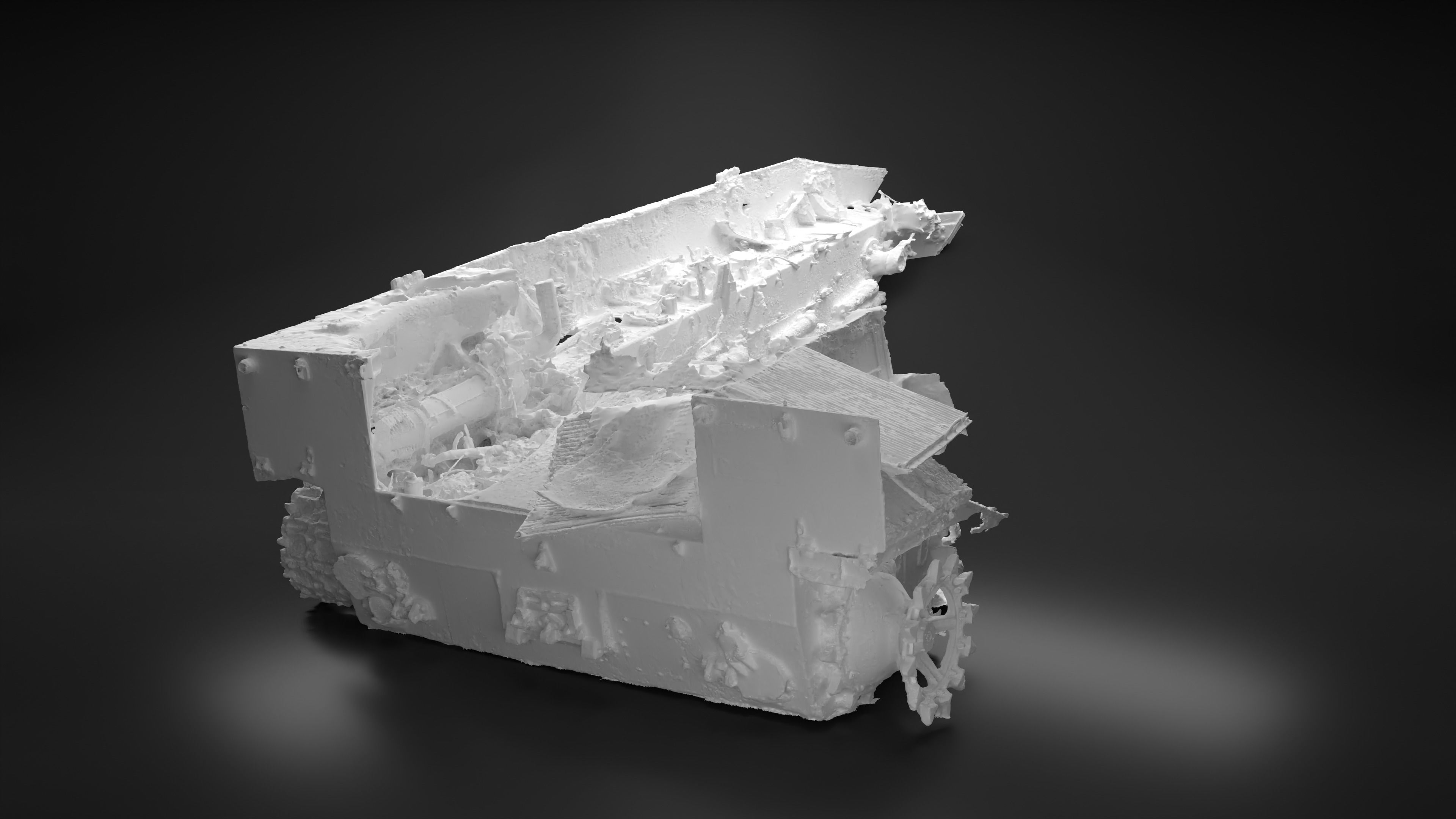 Destroyed and burnt Russian BMD-4M Photoscan 3D model_21