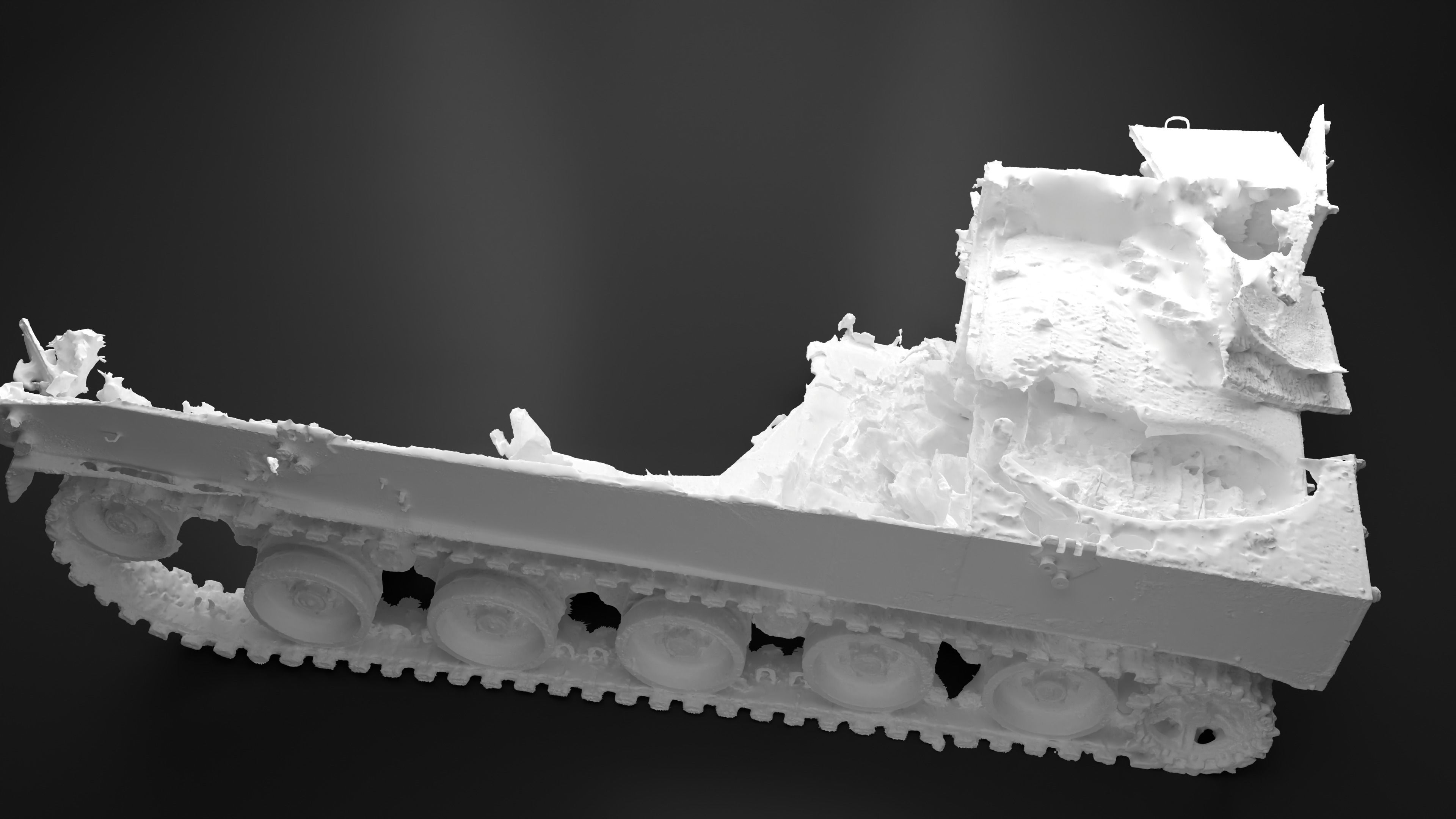 Destroyed and burnt Russian BMD-4M Photoscan 3D model_29