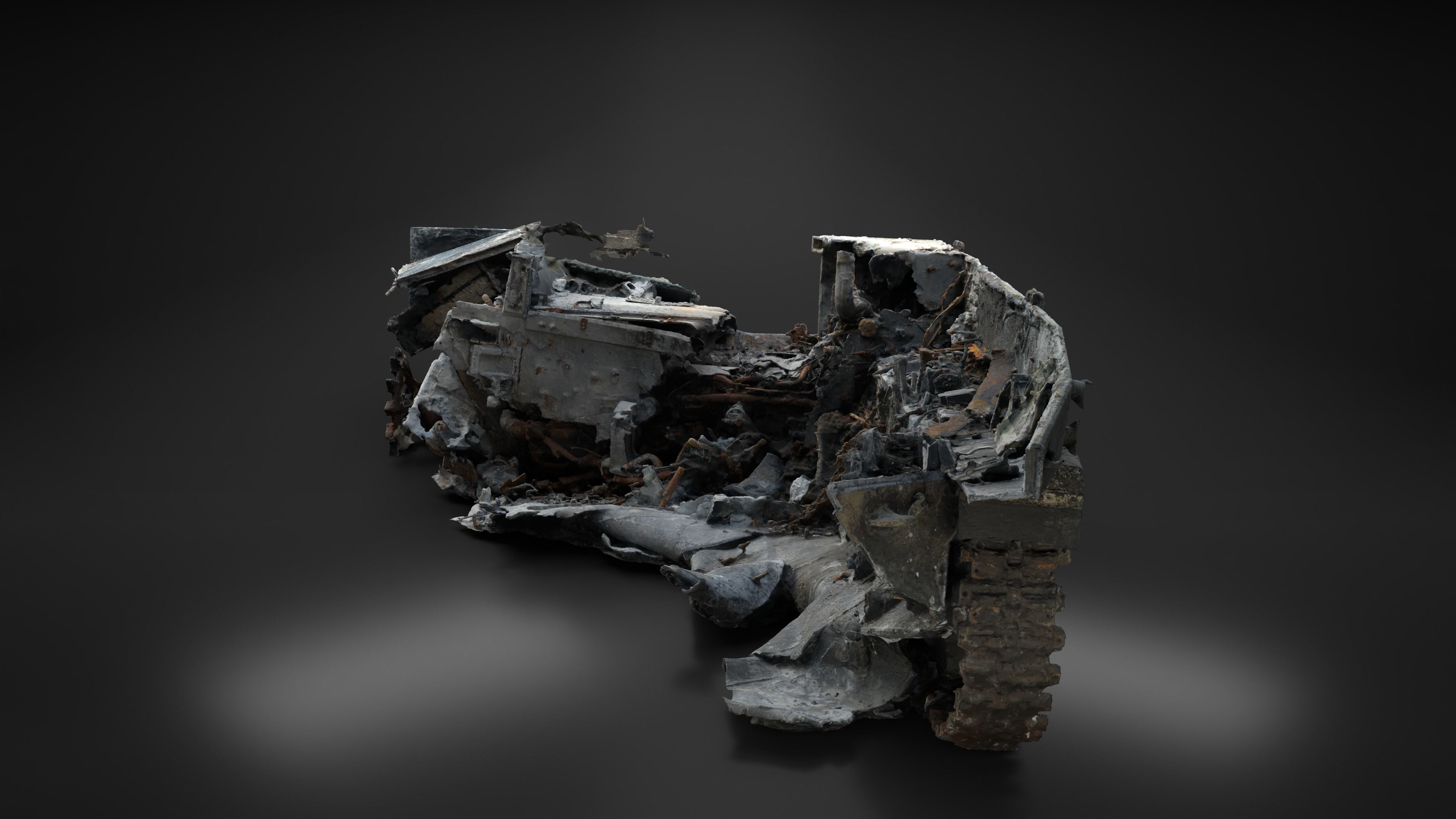 Destroyed and burnt Russian BMD-4M Photoscan 3D model_10