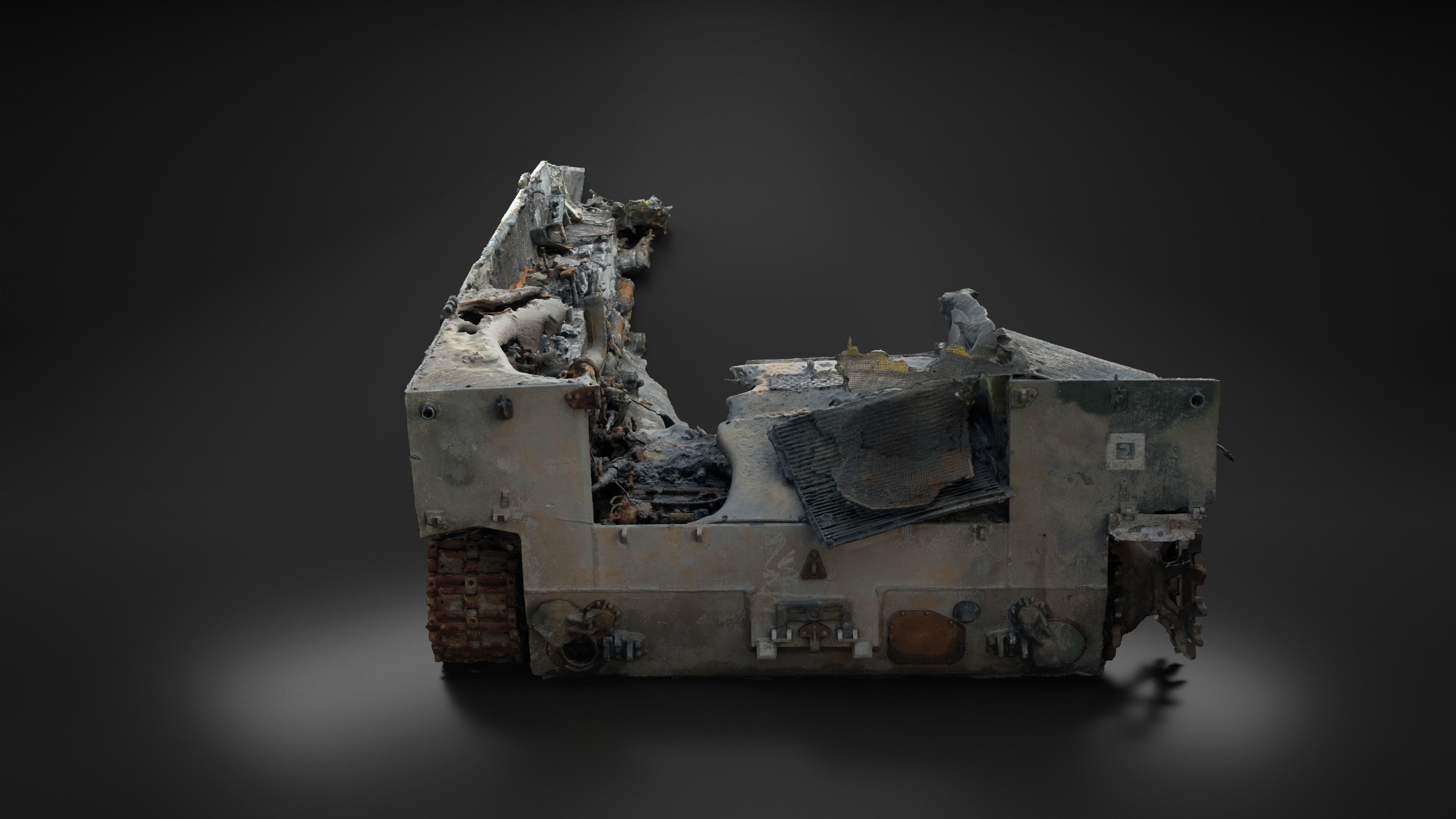 Destroyed and burnt Russian BMD-4M Photoscan 3D model_22