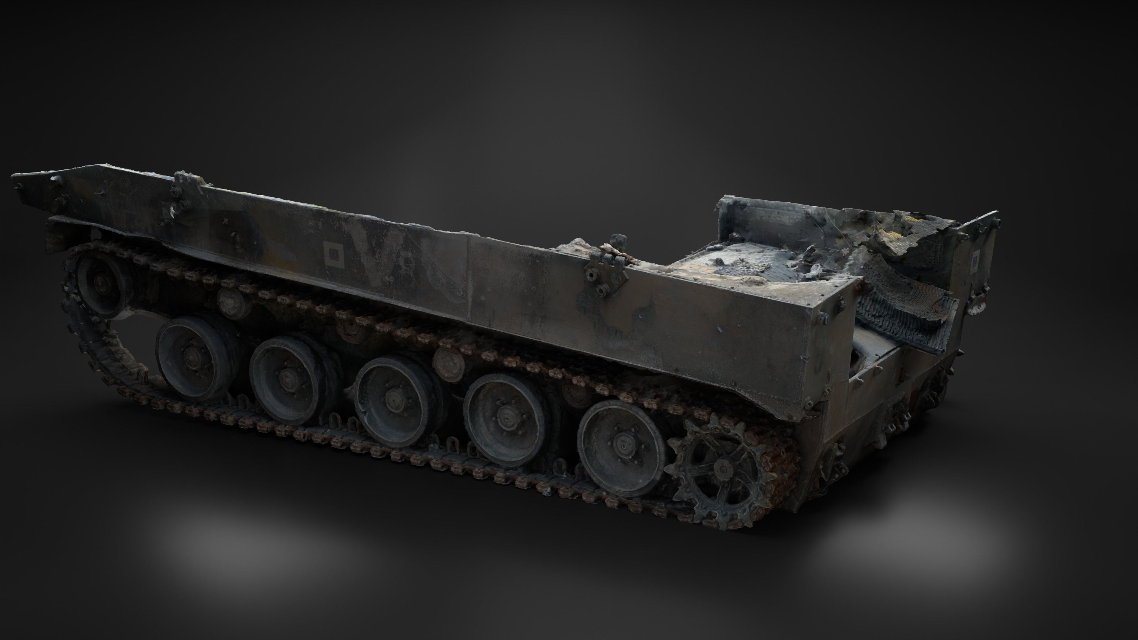 Destroyed and burnt Russian BMD-4M Photoscan 3D model_26