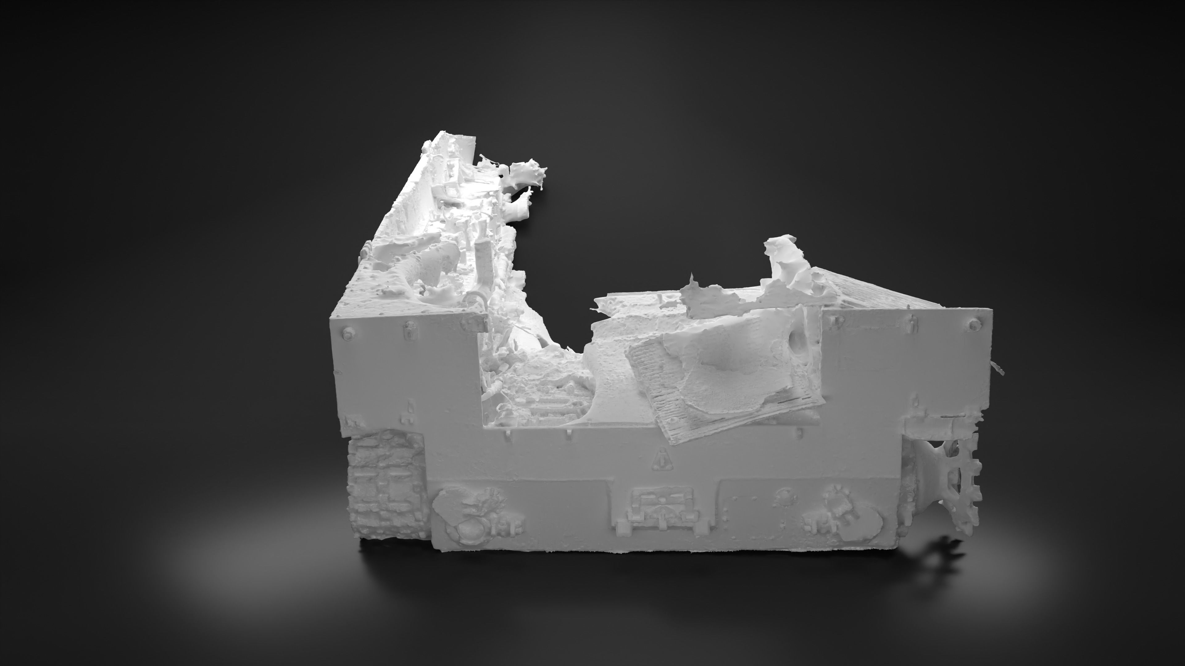 Destroyed and burnt Russian BMD-4M Photoscan 3D model_23