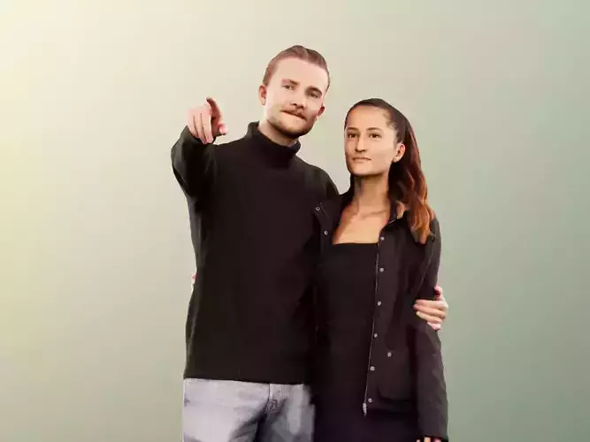 Katy Jorge 12847 - Casual Standing Couple