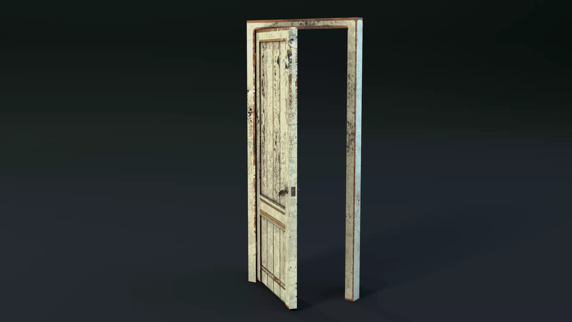Old door 3D model_0